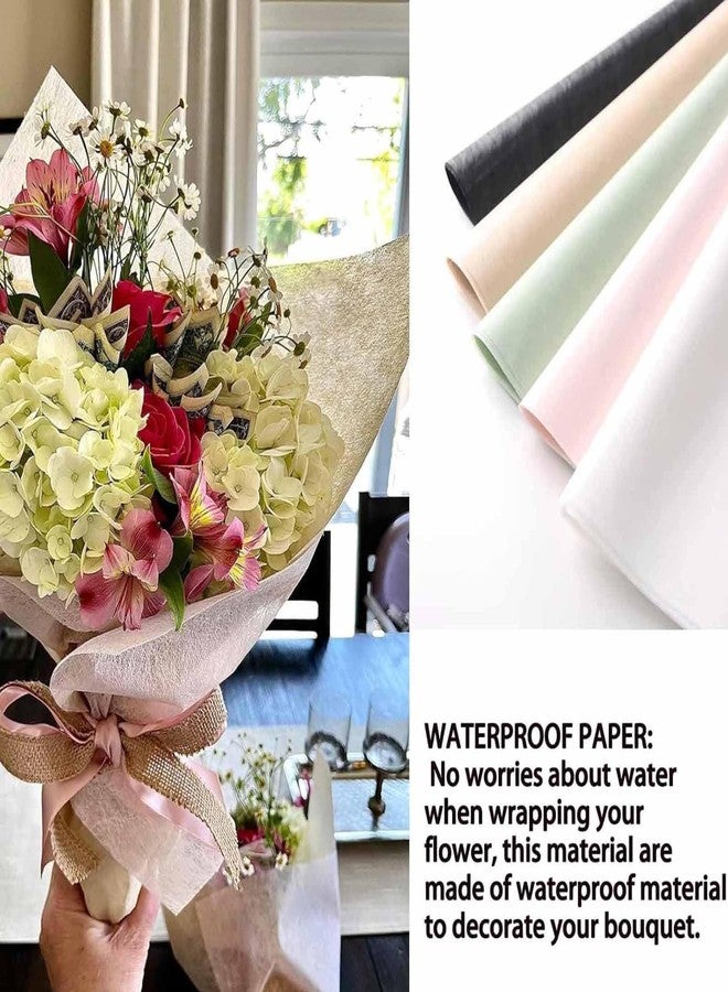 FAYADA Bouquet Wrapping Paper, Korean Cotton Wrapping Flower Paper,Withdrawable Lining Paper,40 Small sheets Non-Woven Waterproof Flower Bouquet Wrapping Paper for Fresh Flowers(Pink) - Image 4