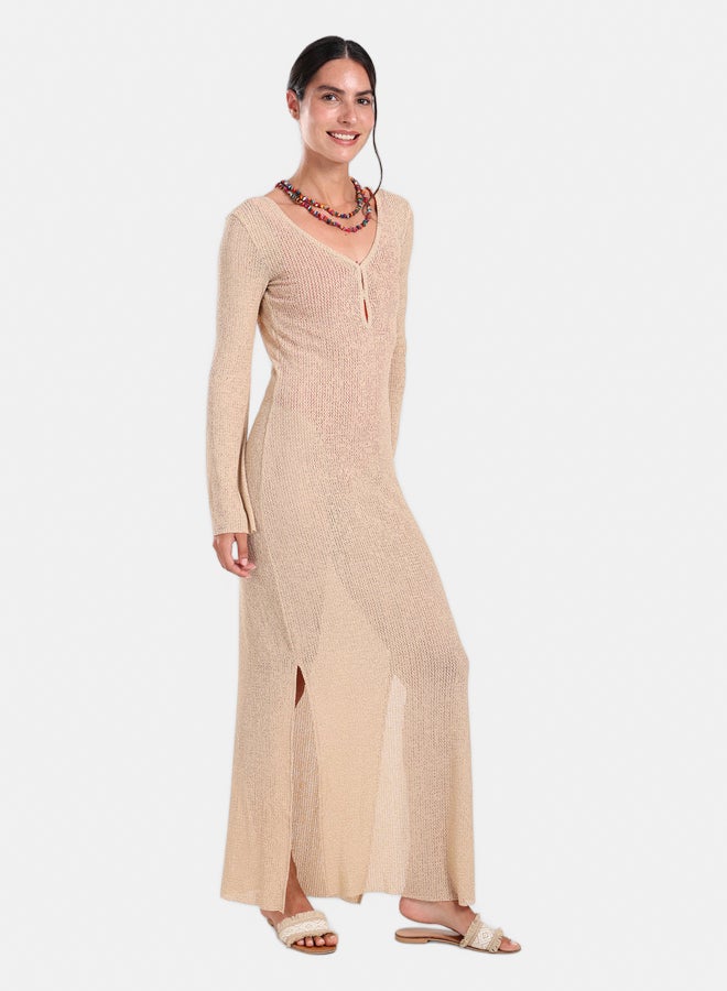 Carina Knitted Long Beach Dress - Image 5
