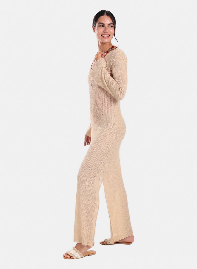 Carina Knitted Long Beach Dress - Image 2