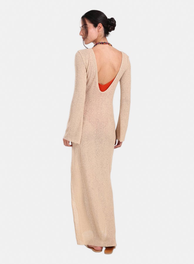 Carina Knitted Long Beach Dress - Image 3