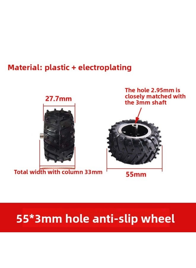 Off-road Four-wheel Drive Remote Control Toy Car Diy Parts 55*3mm Rubber Non-slip Wheels Non-slip Wheels Tires 