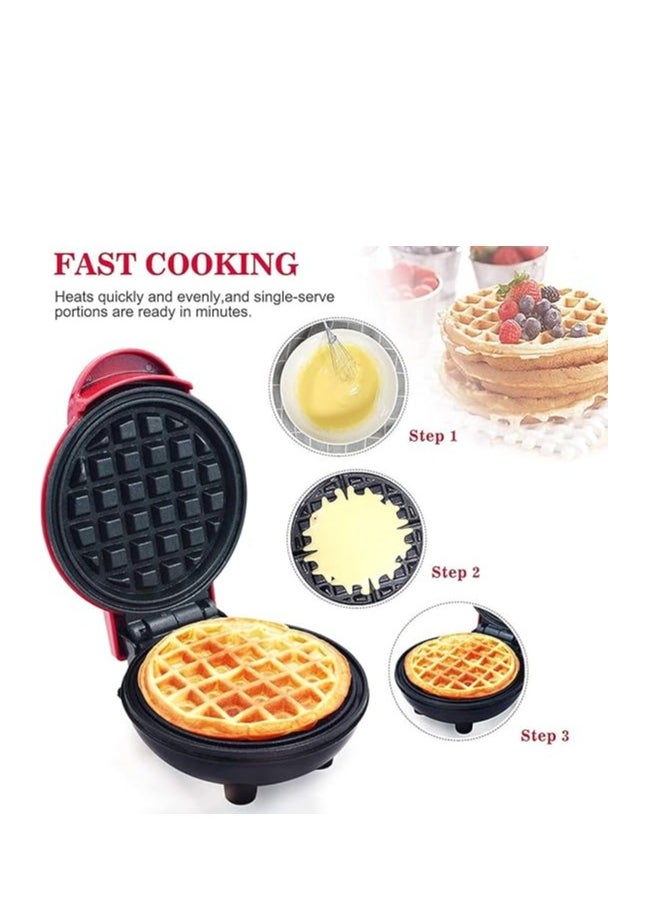 Cool Baby COOLBABY Mini Waffle Maker Portable Personal Waffle Maker Perfect for Breakfast, Lunch or Snacks Easy to Clean Non-stick Edges  - Image 2