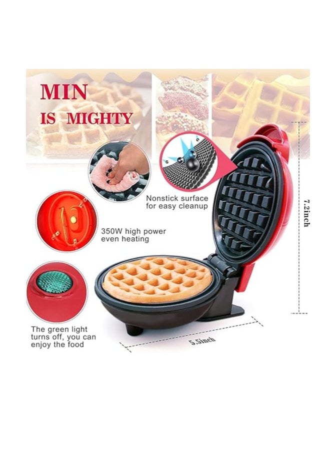 Cool Baby COOLBABY Mini Waffle Maker Portable Personal Waffle Maker Perfect for Breakfast, Lunch or Snacks Easy to Clean Non-stick Edges  - Image 5