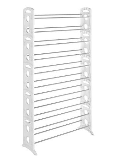Whitmor Whitmor Floor 50 Pair Shoe Tower 10 Tier White 
