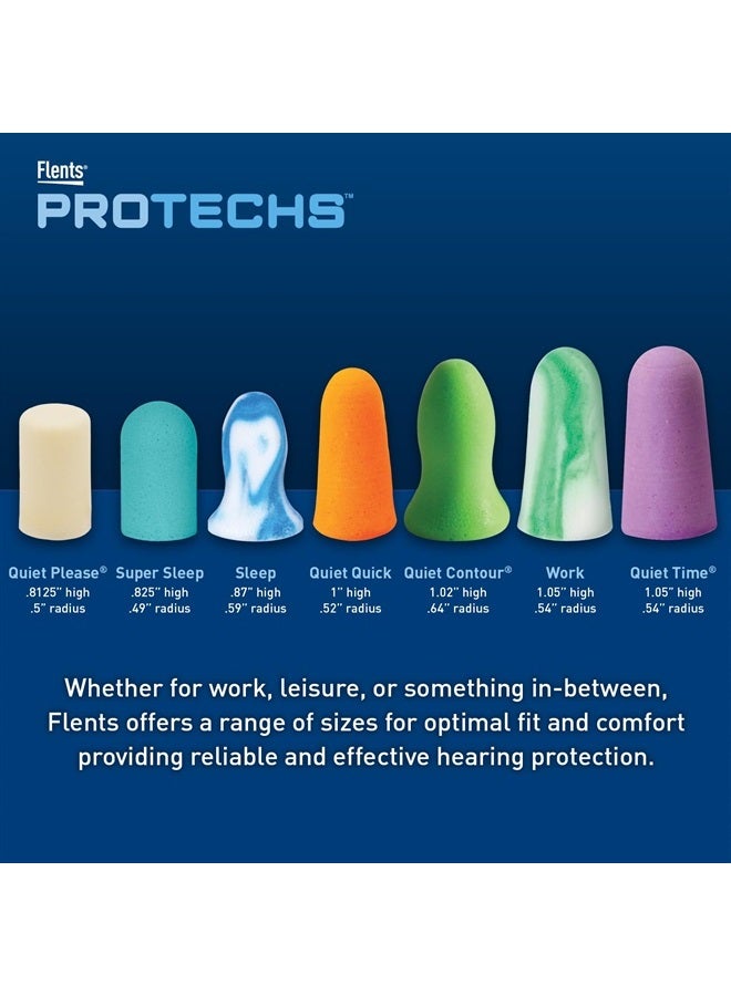 Flents Ear Plugs for Sleeping, Snoring, Loud Noise, Traveling, Concerts, Construction, & Studying, Made in the USA, NRR 33, Purple, 70 Pair  - Image 4