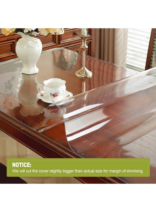 OstepDecor حامي طاولة أوستيب ديكور شفاف بسماكة 2 مم، 24 × 48 بوصة، غطاء طاولة شفاف، غطاء طاولة بلاستيكي، حصيرة حماية المكتب، وسادة غطاء مكتب مقاومة للماء لطاولة القهوة، مكتب الكتابة، غرفة الطعام - Image 4