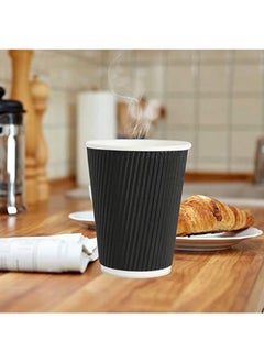 Generic 3 Layer Disposable Corrugated Paper Cups For Hot Coffee Suitable For Hot And Cold Drinks 50 Pieces  - Image 3