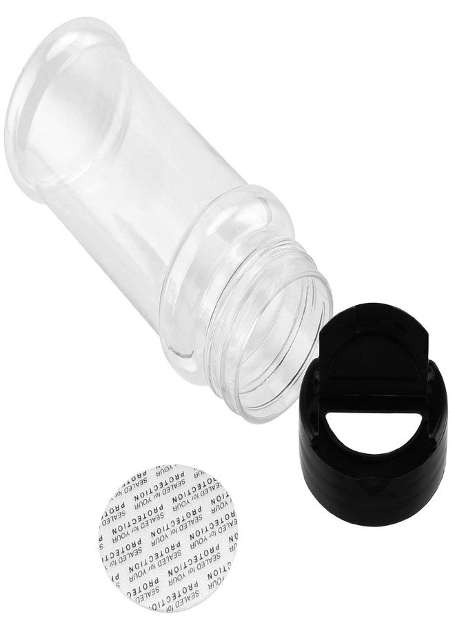 MUKLEI 60 Pack 3.5oz Clear Plastic Spice Jars with Black Shaker Lids, Plastic Seasoning Containers, Empty Spice Jars Bottles for Pepper - Image 5