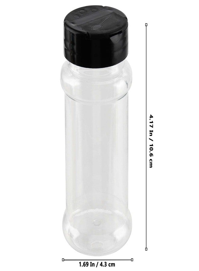 MUKLEI 60 Pack 3.5oz Clear Plastic Spice Jars with Black Shaker Lids, Plastic Seasoning Containers, Empty Spice Jars Bottles for Pepper - Image 2