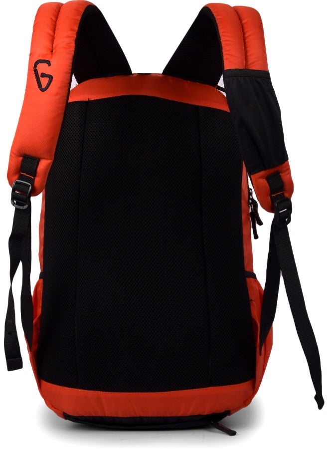 GREENLANDS GNL Vignette 31 L Orange Laptop Backpack – Rain Cover, Water-Resistant Polyester, Padded 15″ Sleeve & Notebook Storage - Image 4