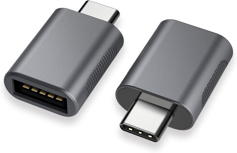 نوندا محول USB C إلى USB 3.0 (عبوة من 2)، محول USB إلى USB C، USB Type-C إلى USB، محول Thunderbolt 4/3 إلى USB أنثى OTG لـ MacBook Pro 2021، MacBook Air 2020، iPad Pro 2021، والمزيد من أجهزة Type-C - Image 1