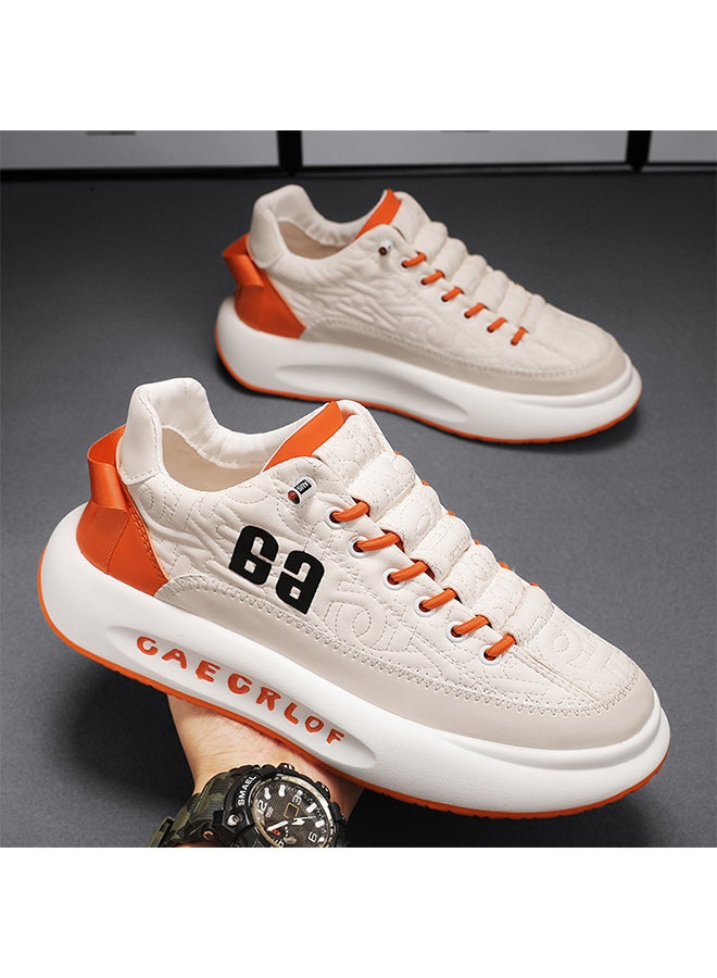 GG Men's Trendy Street Style Chunky Shoes, Comfy Non Slip Lace Up Durable Soft Sole Sneakers For Men's Outdoor Activities - Image 1