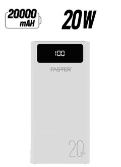 Faster 20000 mAh Power Bank - 20W Fast Charging Portable Charger - Laptop Mobile Charger Portable with 2 USB A Ports & 1 USB C Port - Battery Pack For Laptop MacBook Dell iPhone Samsung - Compact Design with Digital Display  - Image 1
