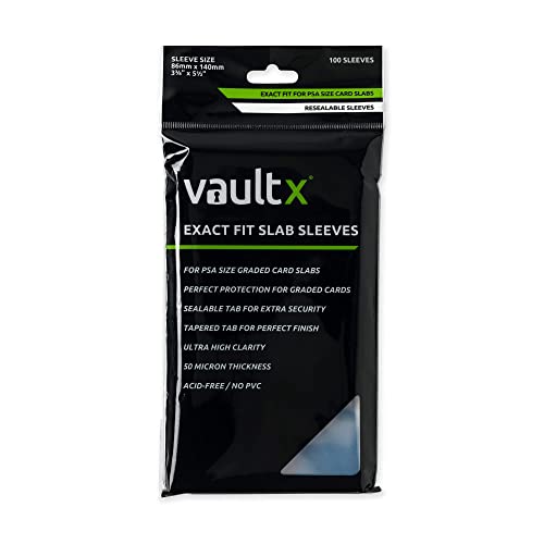 Vault X Graded Trading Card Slab Sleeves Exact Fit Bags for PSA MGC CGC UGC GG and Other Similar Sized Cases Collectible Card Games Sports TCG 100 Pack - Image 1