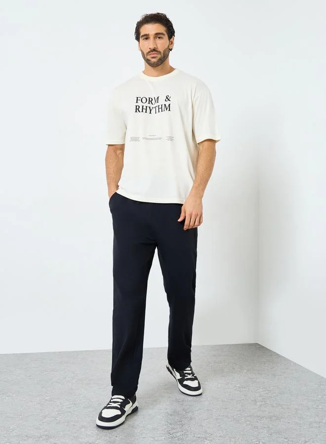 Styli Styli Oversized Slogan Print Jersey T-Shirt