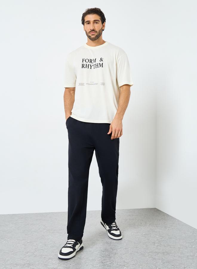 Styli Oversized Slogan Print Jersey T-Shirt - Image 2