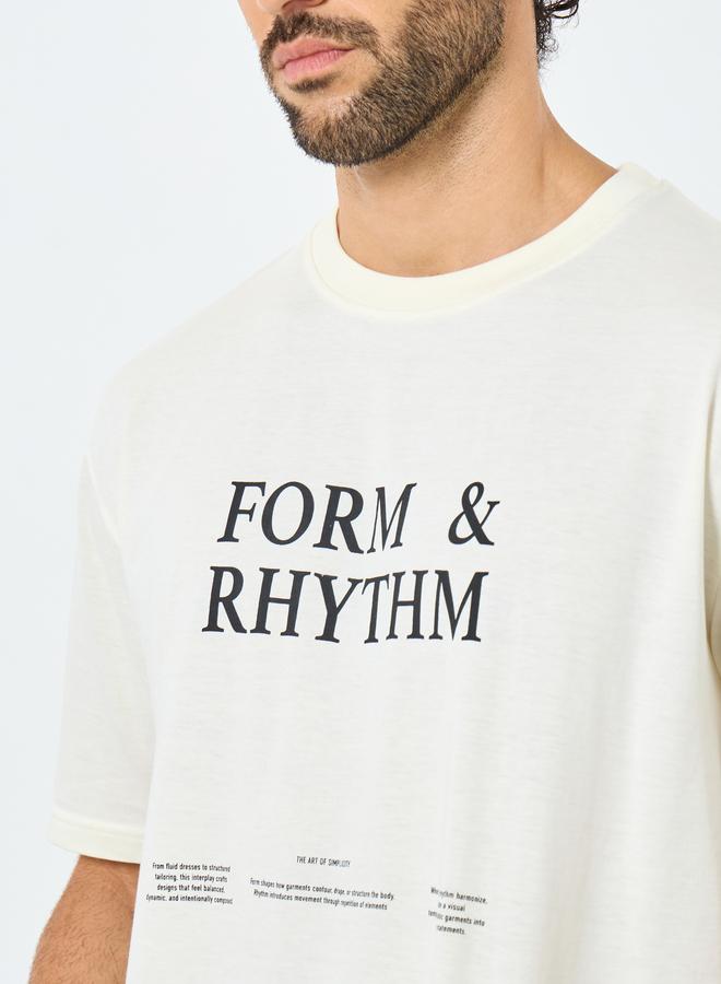 Styli Oversized Slogan Print Jersey T-Shirt - Image 3