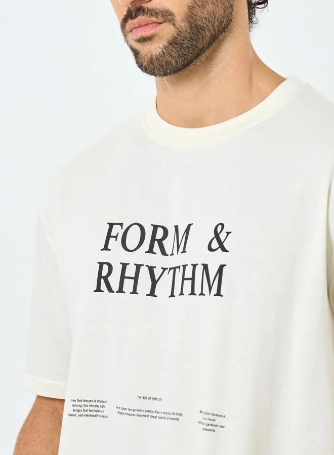 Styli Styli Oversized Slogan Print Jersey T-Shirt