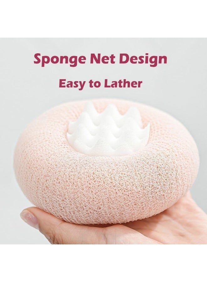 CLENEA 2 Pack Bath Body Brush, Exfoliating Body Scrubber,Bath Sponge Brush to Scrub The Body and Enjoy The Shower(Pink&Blue) - Image 3