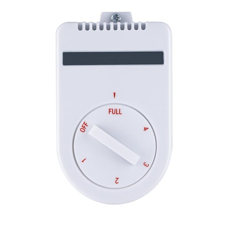 Ceiling Fan Speed Control Switch, 5 Speeds, White, with Rotary Indicator