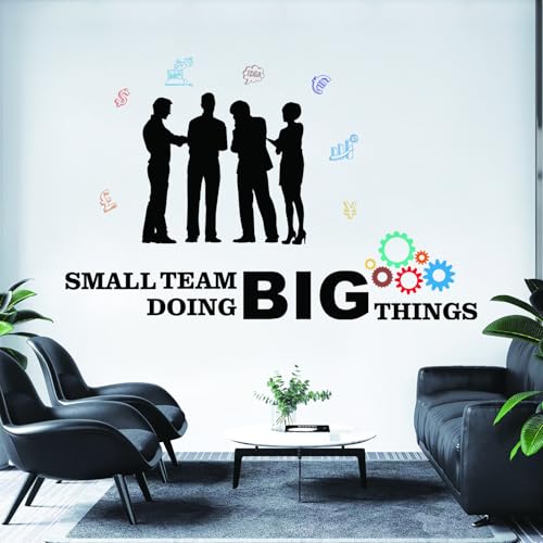 StickMe 'Small Team Doing Big Things - Office - Inspirational - Motivational - Quotes - Wall Sticker' -SM829 (Multi Colour, Vinyl - 90cm X 55 cm), Self-Adhesive - Image 3