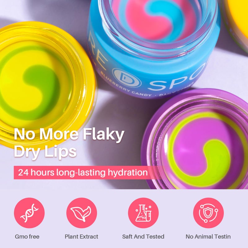 SPODARE Lip Mask, Hydrating Overnight Lip Sleeping Mask, Lip Moisturizer for Dry Cracked Lips Care, Dual-Color Lips Balm for Nourishing and Softening Lips, Minimizes Fine Lines - Grape - Image 3