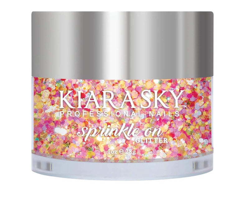 Kiara Sky 3D Glitter Nail Art | Sprinkle On Collection 1 oz | Mix with Acrylic, Gel Polish or dip Powder | Citrus Got Real - Image 1
