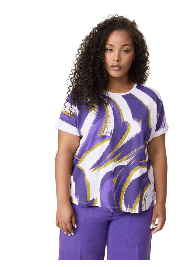 Samoon Abstract Printed T-Shirts  - Image 1