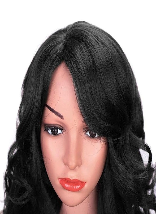 ثريفت بازار باروكة شعر صناعي كامل الرأس للنساء، شعر طويل للنساء / باروكة شعر طبيعي للنساء (أسود مجعد) - Image 4