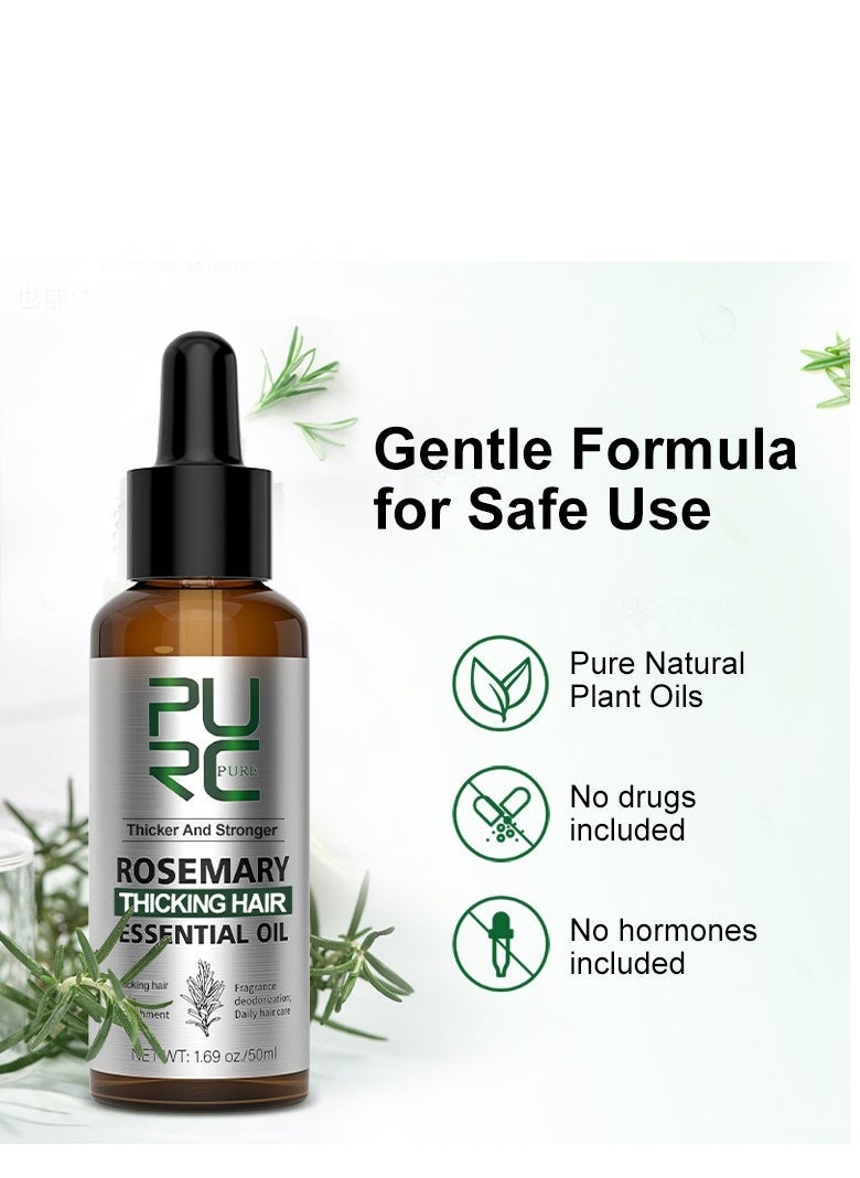PURC Rosemary Hair Growth Oil, Nourishing Scalp Serum, Strengthening Treatment for Dry, Itchy Scalp, Promotes Thicker Hair for Men and Women (50ml) - Image 5