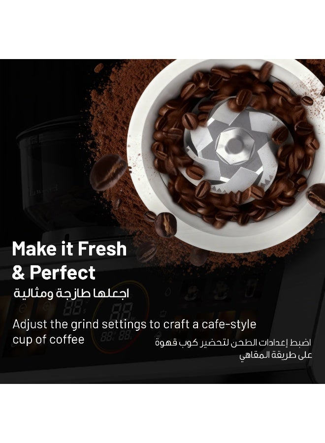 LePRESSO Semi-Automatic Coffee Machine with Milk Frother, Dual Boiler Espresso Maker, Bean to Cup Espresso Machine, Touch Panel,Coffee Maker with 20Bar Pump, Cappuccino Maker, Latte & Macchiato - Silver - Image 2