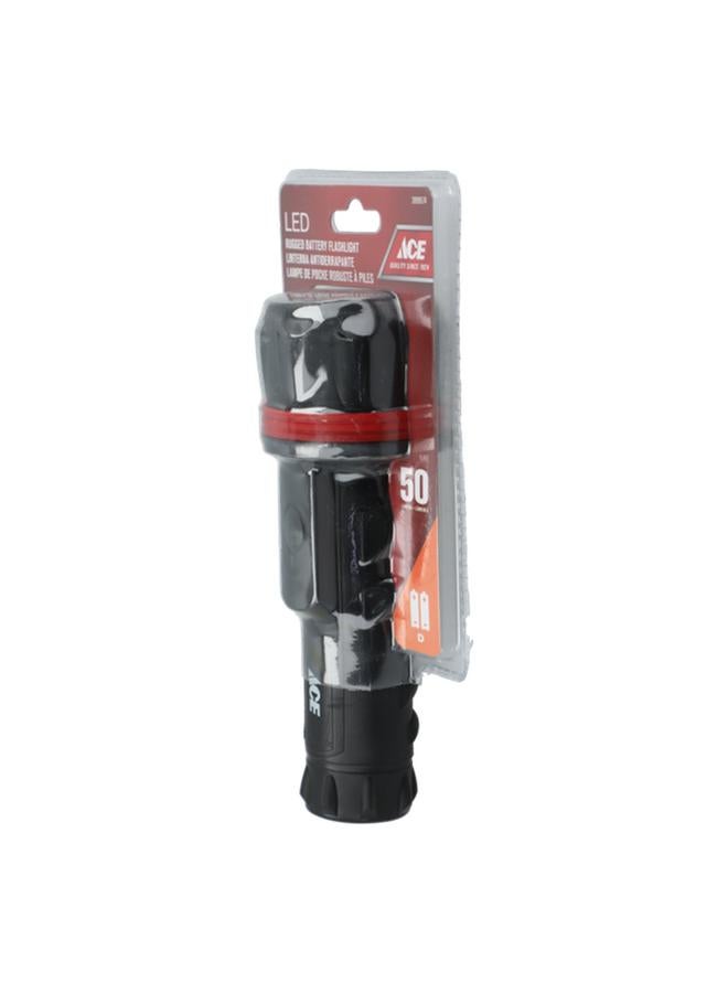 ACE High-Quality Rugged Battery 50-Lumens LED Flashlight Black 3999574 - Image 3