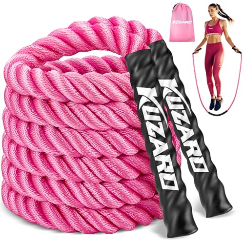 KUZARO Jump Rope, Weighted Jump Rope for Women, 2.5LB Adult Skipping Rope for Fitness, Home Gym Workout Equipment, Heavy Exercise Jumpropes for Weight Loss, Shape body, Strength Training, Total Body Workout - Image 1