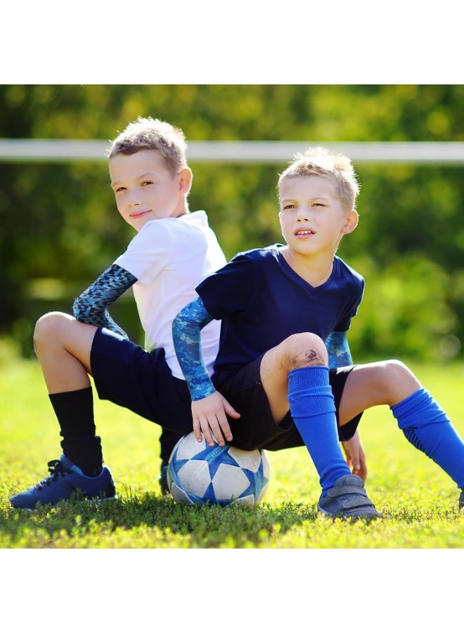 HZYH Baseball Arm Sleeves for Kids 5 Pairs Basketball Arm Sleeve UV Sun Protection Cooling Compression Sleeves To Cover Arms for Boys Girls, One Size - Image 5