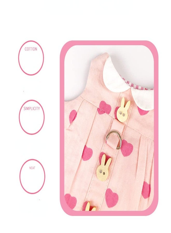 Barn Eleven Rabbit Harness and Leash with Cute Accessories for Walking Escape Proof - Mesh Breathable Bunny Vest Harness Outdoor - Also Suit for Ferret Kittn Puppy Small Animals (With Accessories,Small) - Image 3