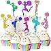 Blulu 48 Pieces Cheerleader Cupcake Toppers Glitter Cheerleading Gymnastics Cupcake Picks Cheer Team Cake Decorations Girl Toothpicks Cake Decor for Girls Birthday Party Favors Supplies - Image 4