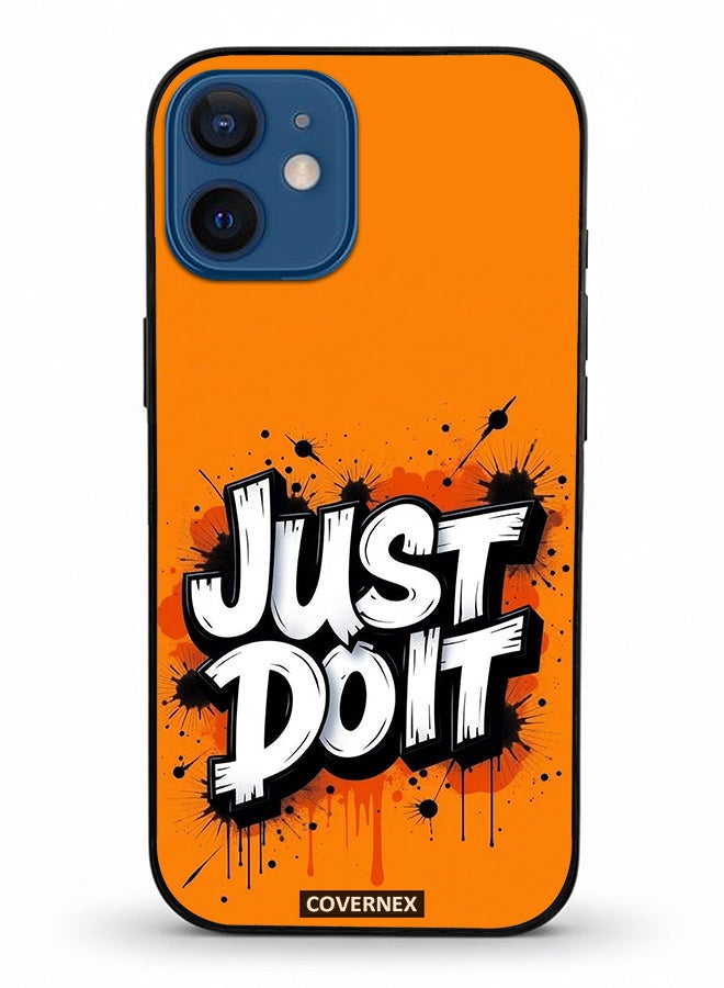 Covernex Apple iPhone 12 Mini Protective Case Cover Printed Featuring Just Do It Street Art - Image 2