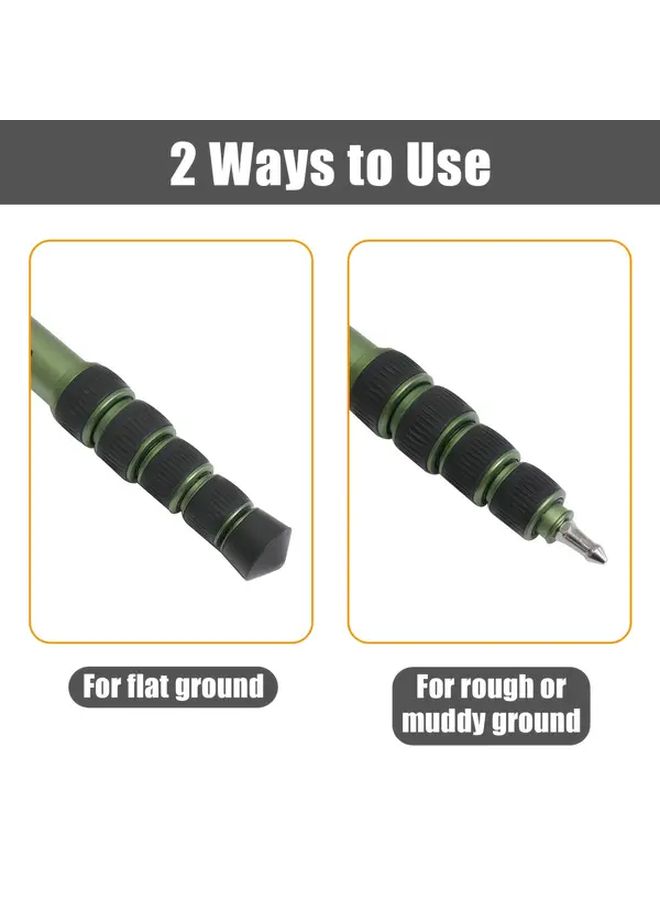 Green Aluminum Monopod With Rotatable Top Accessory Carrying Bag For Hunting Camera Tripod - Image 4