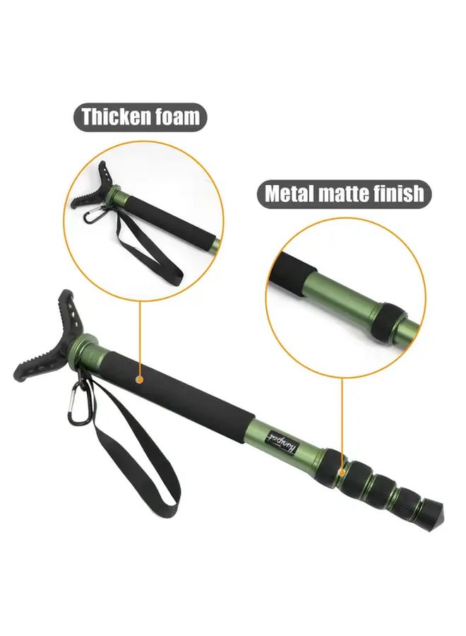 Green Aluminum Monopod With Rotatable Top Accessory Carrying Bag For Hunting Camera Tripod - Image 3
