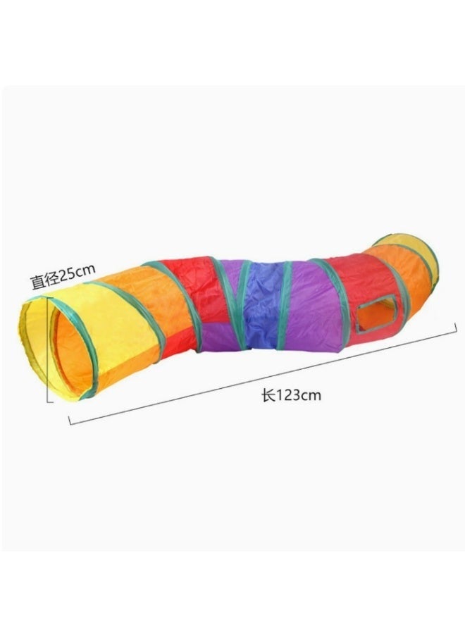 S-shaped rainbow curved tube cat tunnel - Image 2