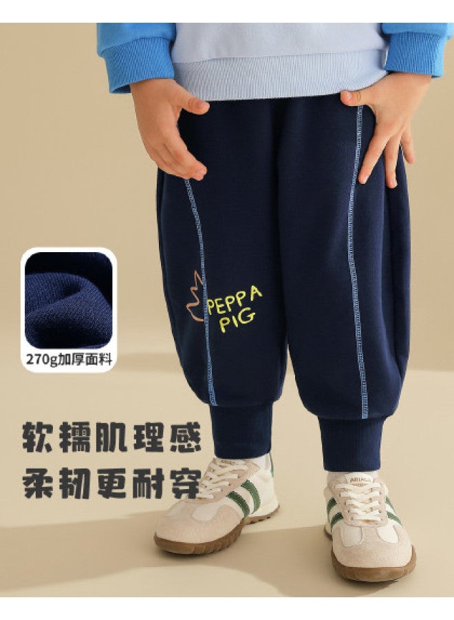 Peppa Pig spring Boys' Casual Sweatpants - Stylish Striped Kids' Joggers With Comfortable Elastic Cuffs - Image 1