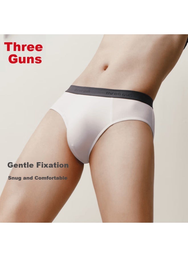Threegun Men's Underwear [50 High-count Antibacterial Modal] Triangle Briefs Gift Box Set [3-pack] - Image 5
