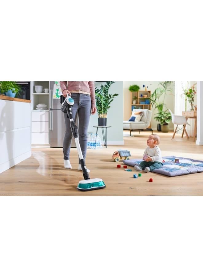 BOSCH Rechargeable 2 in 1 Vacuum and Mop Unlimited 7 ProHygienic Aqua White BCS71HYG1 1000 W BCS71HYG1 White - Image 3
