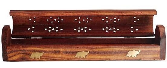 SHAPAR GOODS Wooden AGARBATTI HolderAGARBATTI StandWooden Incense HolderSize 25 x 45 x 5 Centimeters