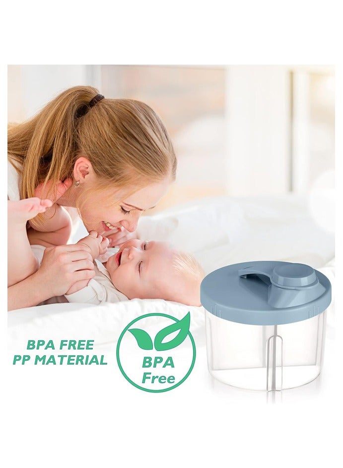 2 Pack Baby Formula Dispenser On The Go, Non-Spill Rotating Four-Compartment Formula Container to Go for Infant Toddler Travel Outdoor - Image 5