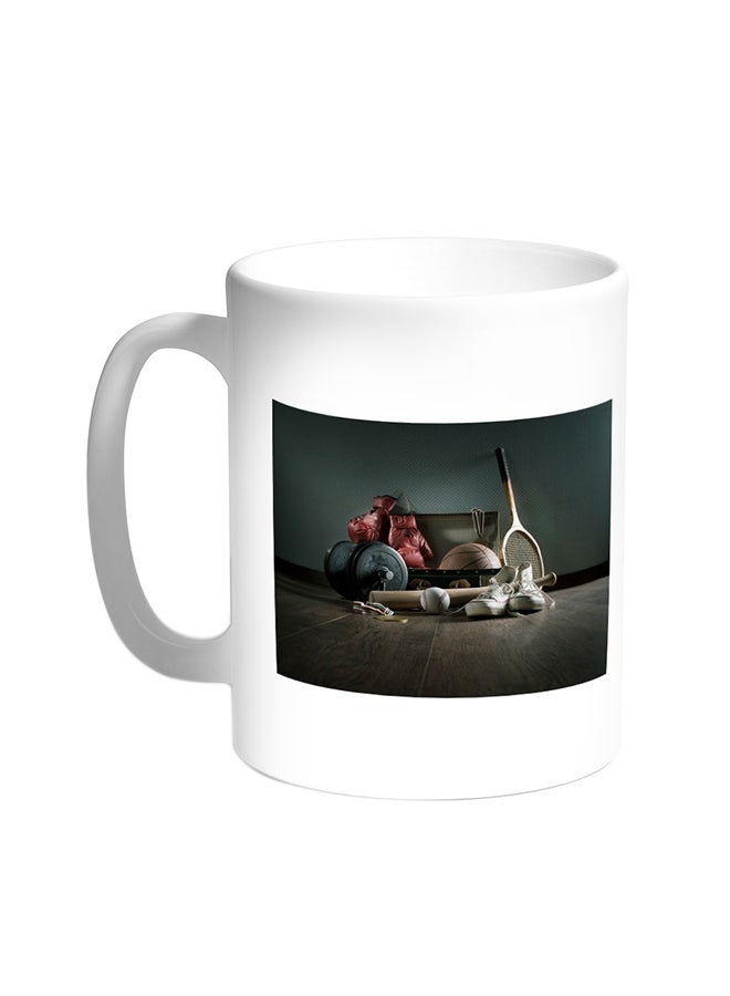 Sport Printed Coffee Mug White 11ounce