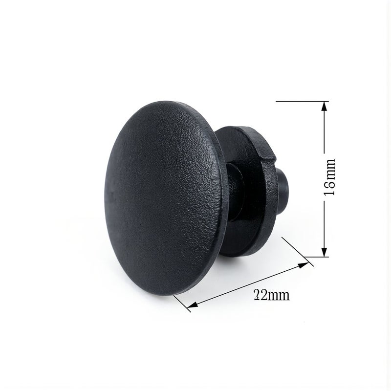 No Loose No Fall No Break No Fade Shoe Charm Rivet Black 10mm Face 8mm Shank 3.6mm Height - Image 1