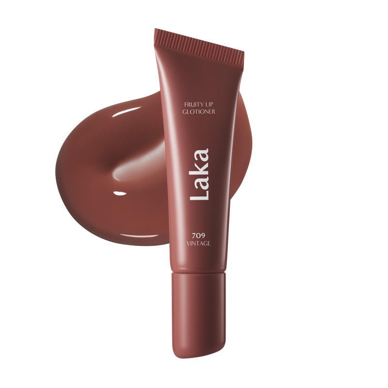 Laka Fruity Lip Glotioner, 10ml/0.33 fl.oz, Lip Gloss with High Shine Vivid Colors, Jelly tip for Hygienic & Easy Application, K-Beautyâ€‹ (#709 Vintage) - Image 1