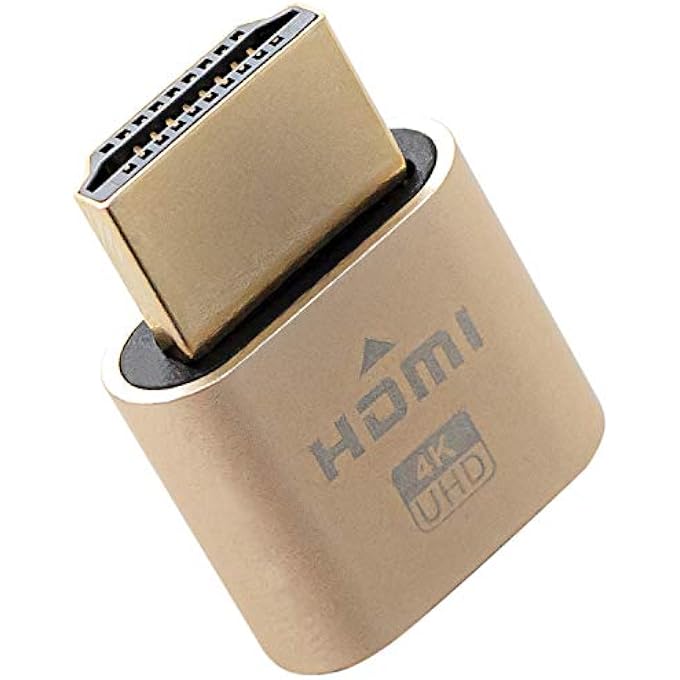 rayihni HDMI DUMMY PLUG HEADLESS GHOST DISPLAY EMULATOR DDC EDID NEW GENERATION 4K @ 60HZ (SINGLE) - Image 1