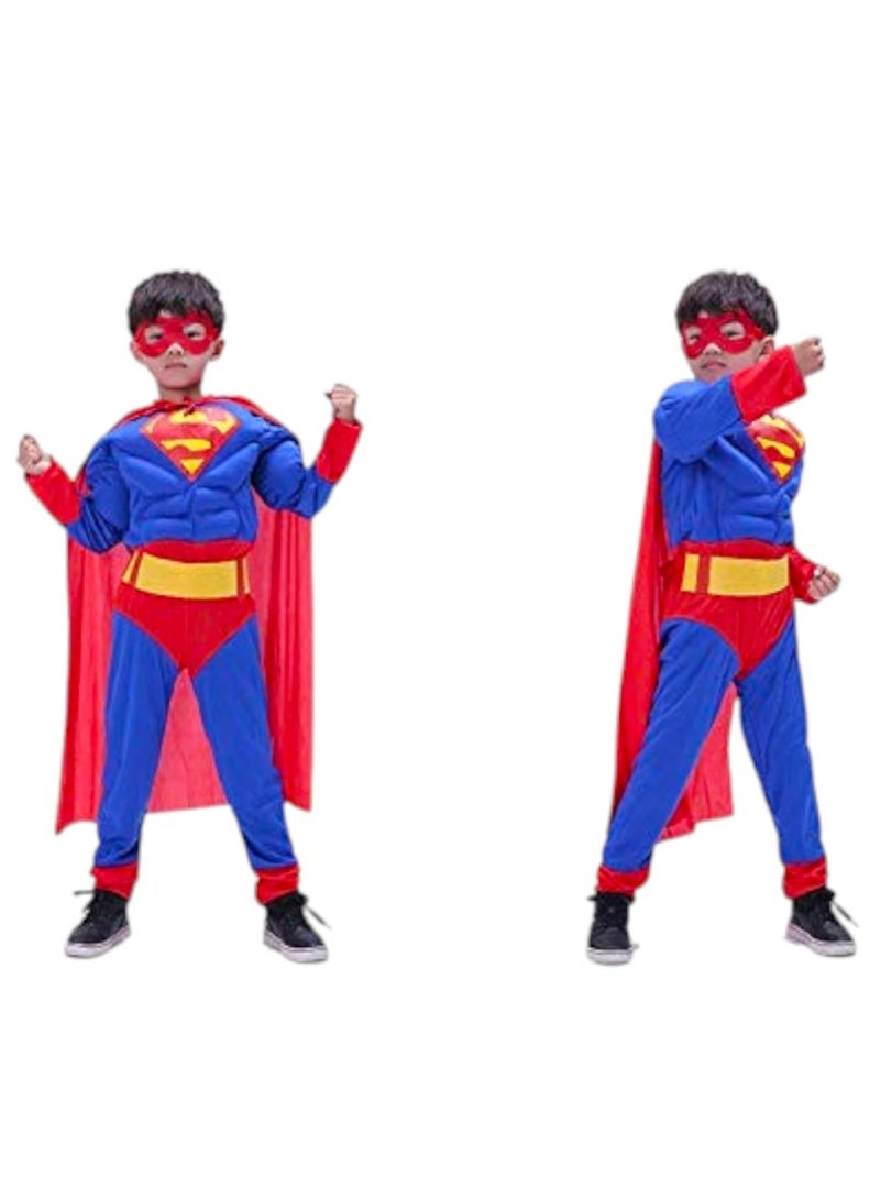Toy Box Superman Multicolor Costume For 3-5 Years Kids Small Size 120-130 - Image 4